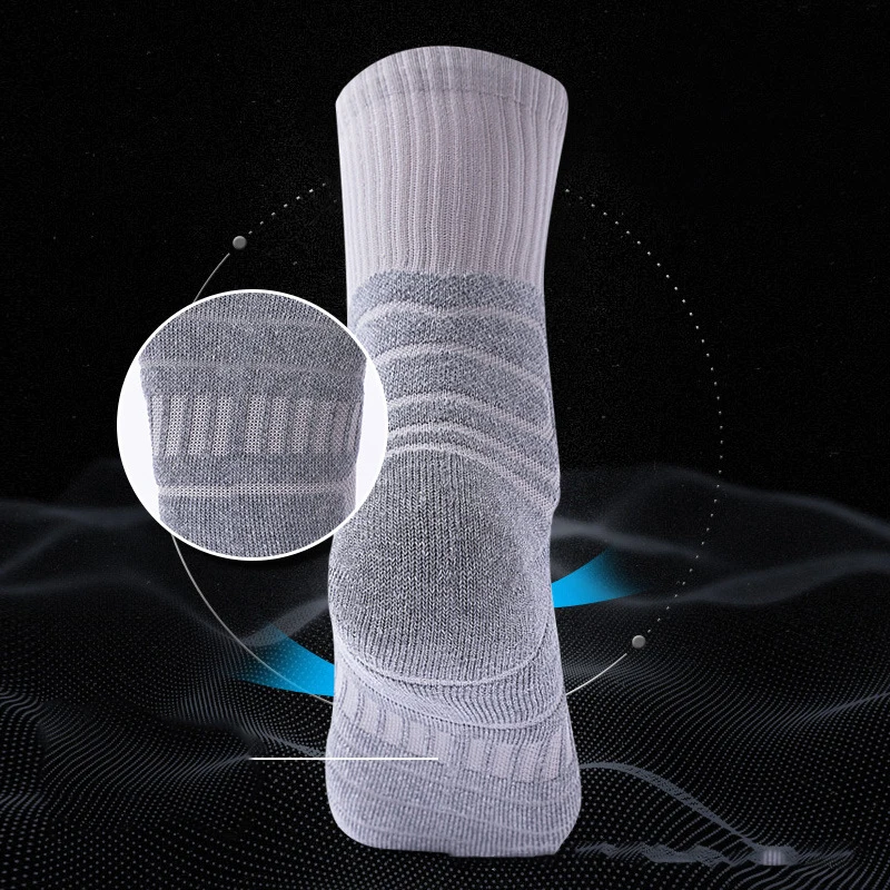 Men Elite Socks Trend Color Matching Long Tube Basketball Towel Bottom Sweat Absorbing Breathable High Tube Professional Sports