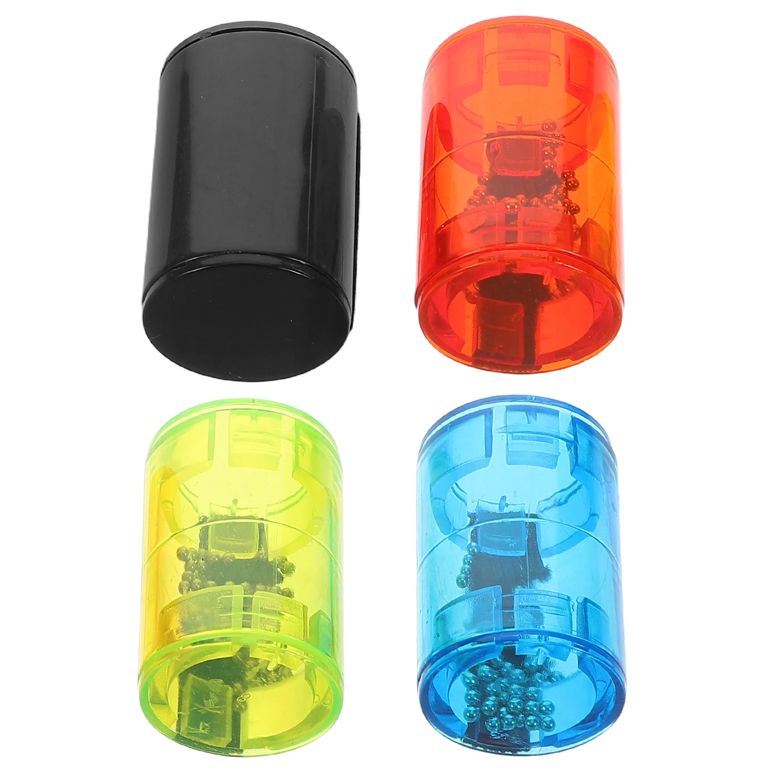 

4Pcs Plastic Finger Shaker Ukulele Rhythm Hammer for Music Performance Band in Vibrant Black Red Blue Green Colors