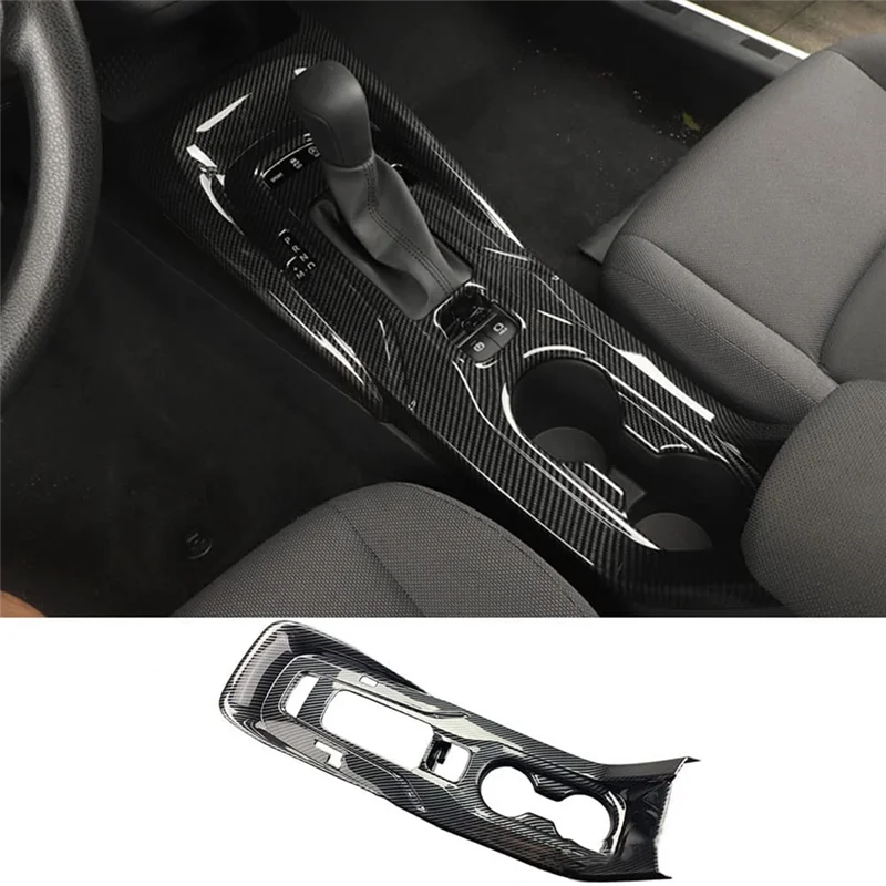 For Toyota Corolla 2020-2022 Center Console Gear Shift Panel Frame Cup Holder Cover Trim Accessories ,ABS Carbon Fiber