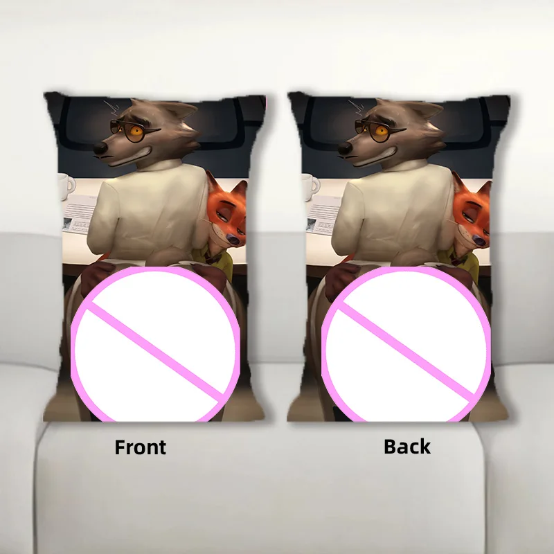 

Dakimakura Anime Furry Mr. Wolf Sofa Cushion Body Pillow Cover Double Side Print Bedding Throw Pillow Case