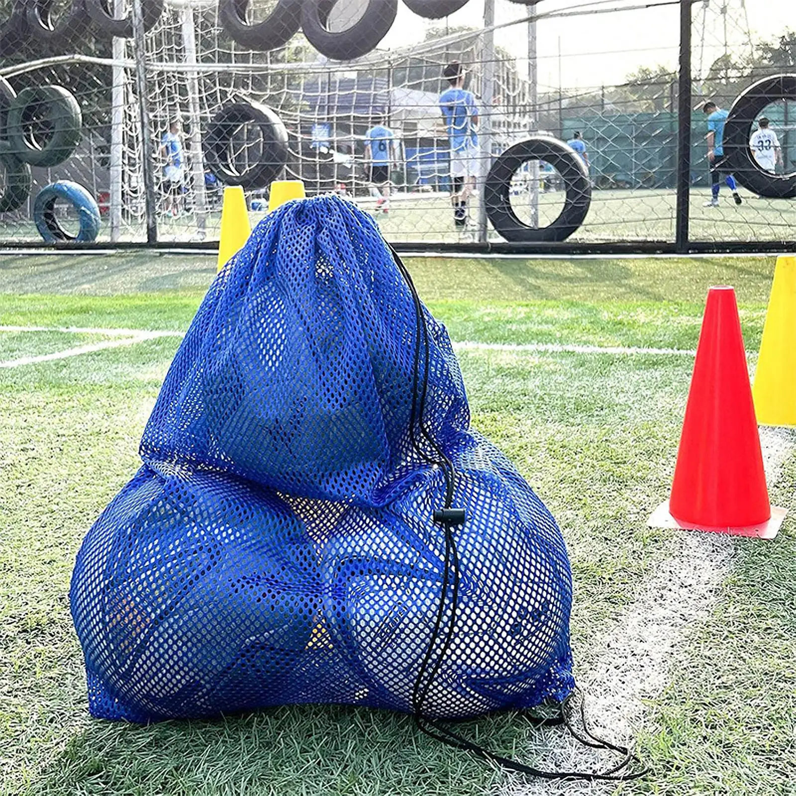 

Сумка для плавательного снаряжения, многофункциональный органайзер для хранения, стильная нейлоновая сетчатая сумка для бассейна