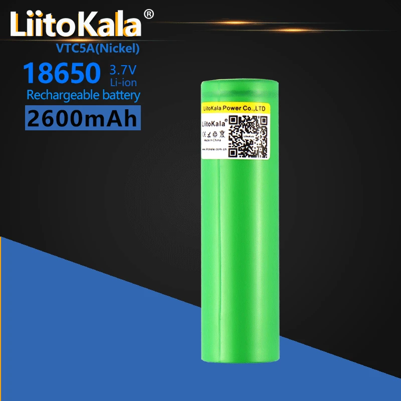 1 قطعة LiitoKala 3.7 فولت 18650 2600 مللي أمبير VTC5A 18650 بطارية ليثيوم قابلة للشحن ل مشاعل الشعلة قوية مروحة صغيرة اللعب كاميرا