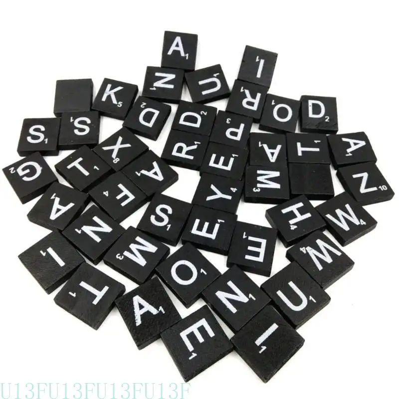 Gói U13F gồm 100 bảng chữ cái Khối Gỗ Puzzle Tiles Đồ chơi dễ dàng nắm bắt cho trẻ học