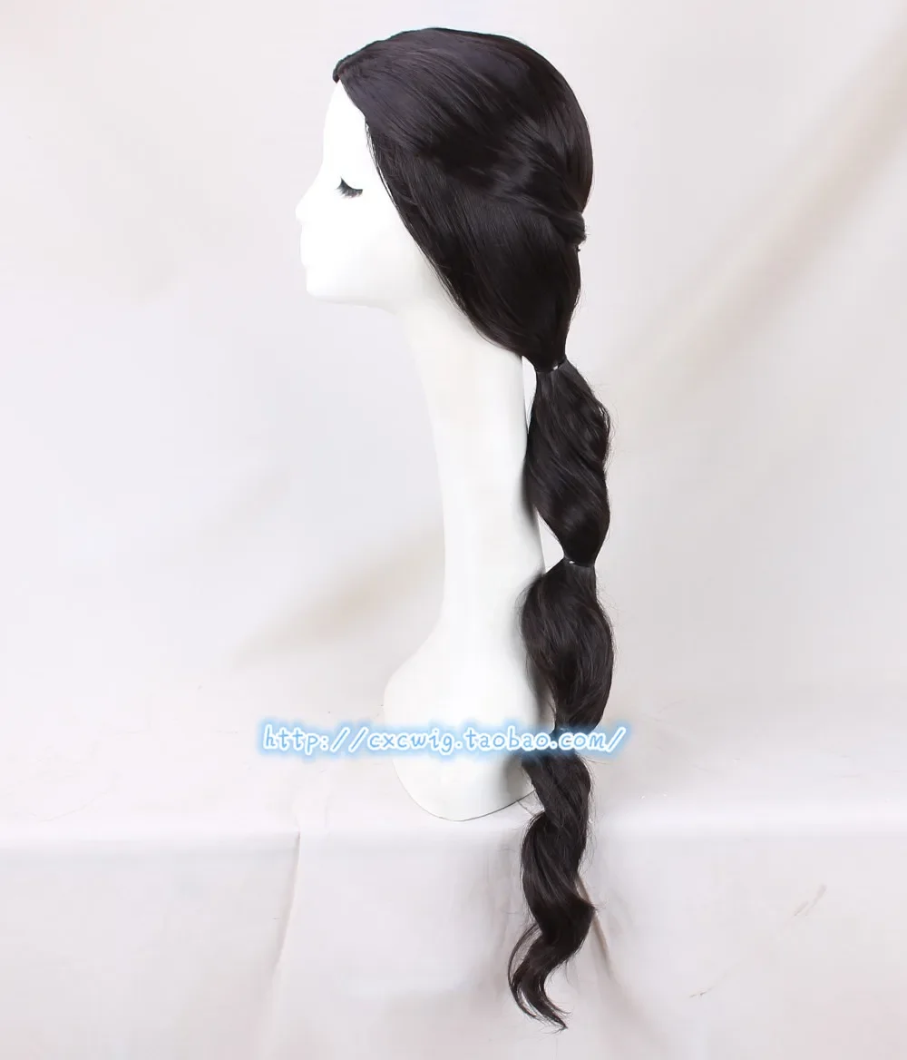 Halloween Women  Aladdin and the magic lamp Princess Jasmine wig Black Long braided hair wig Role Play costumes