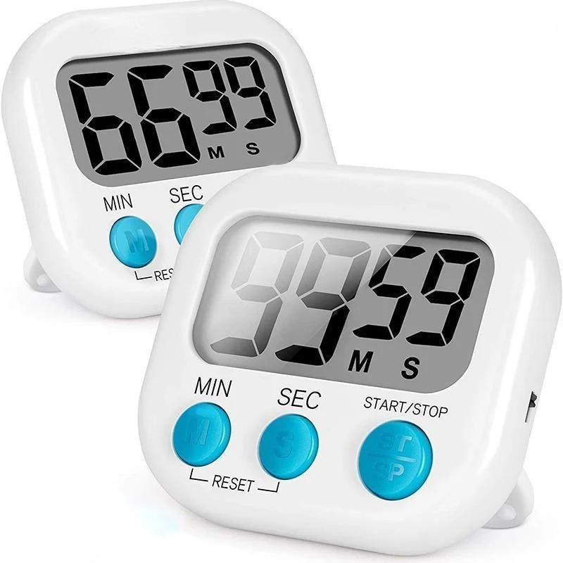 Kitchen Timer Magnetic LCD Digital Countdown Timer Cooking Timer Alarm Clock Home Kitchen Accessories