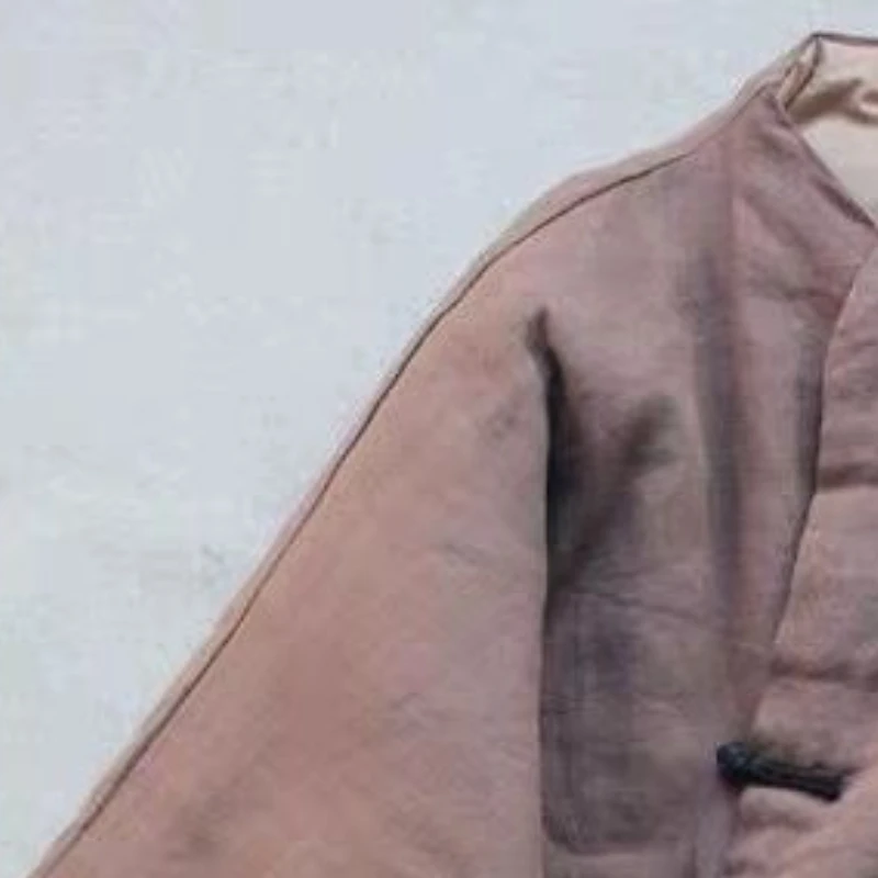 Women's Autumn Spring Top Coat Cotton Coat Shawl Flowing Hemp Color Blocking Button Warm Retro Comfortable Casual Soft Versatile