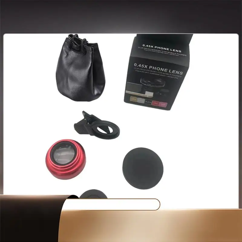 

Объектив камеры телефона 0,45X сверхширокоугольный + макрообъектив 12,5X Универсальный зажимной объектив камеры для большинства смартфонов-X64A