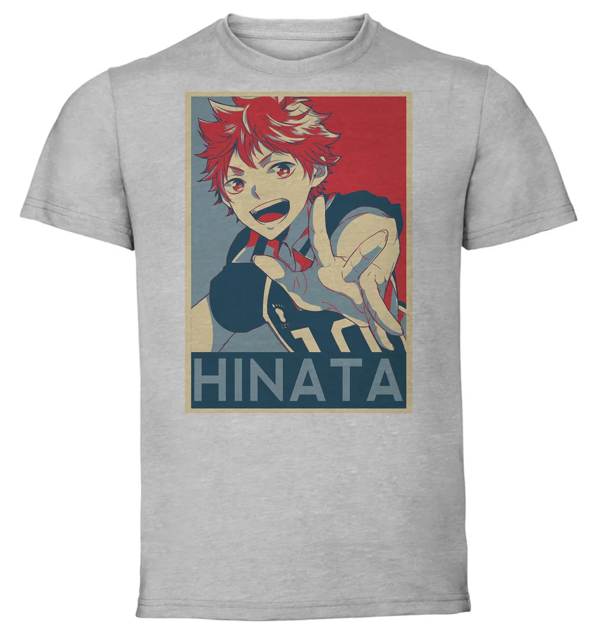 T-Shirt Unisex Grey Propaganda Haikyuu Hinata