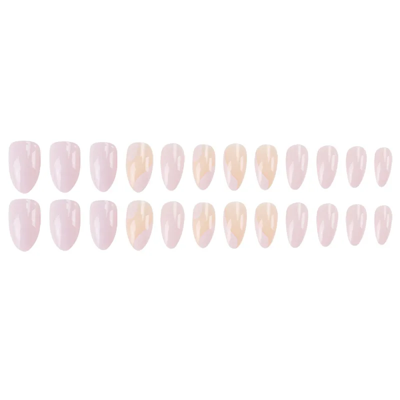 

Wearing Nail Medium and Long Purple Simple Nail Art 24 Finished False Nail Patches