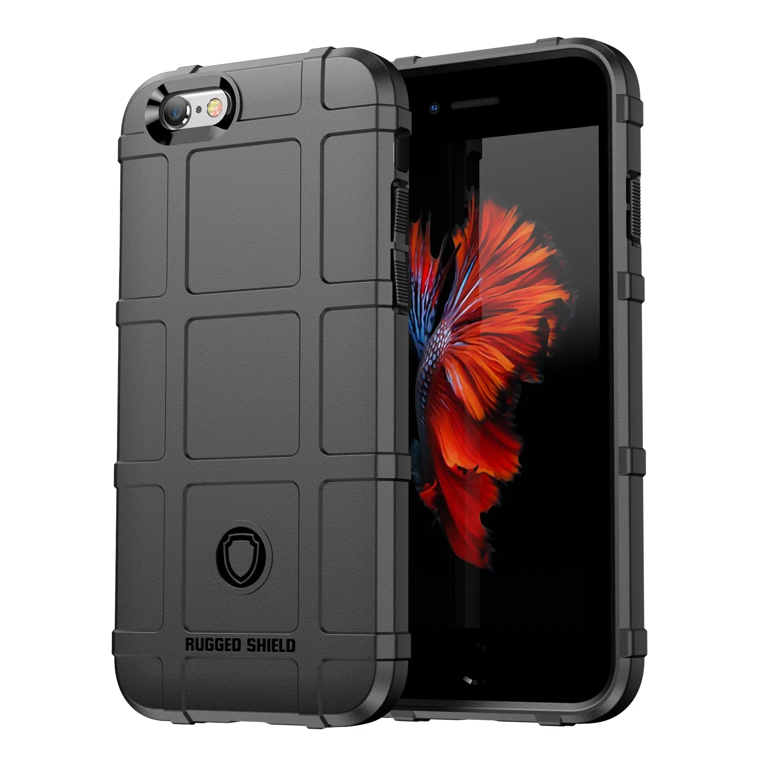 حافظة هاتف مدرعة ثقيلة لهاتف آيفون 6 بلس 6s بالإضافة إلى غطاء مطاطي غير لامع مقاوم للصدمات لهاتف آيفون 6s plus حافظات درع من السيليكون الناعم