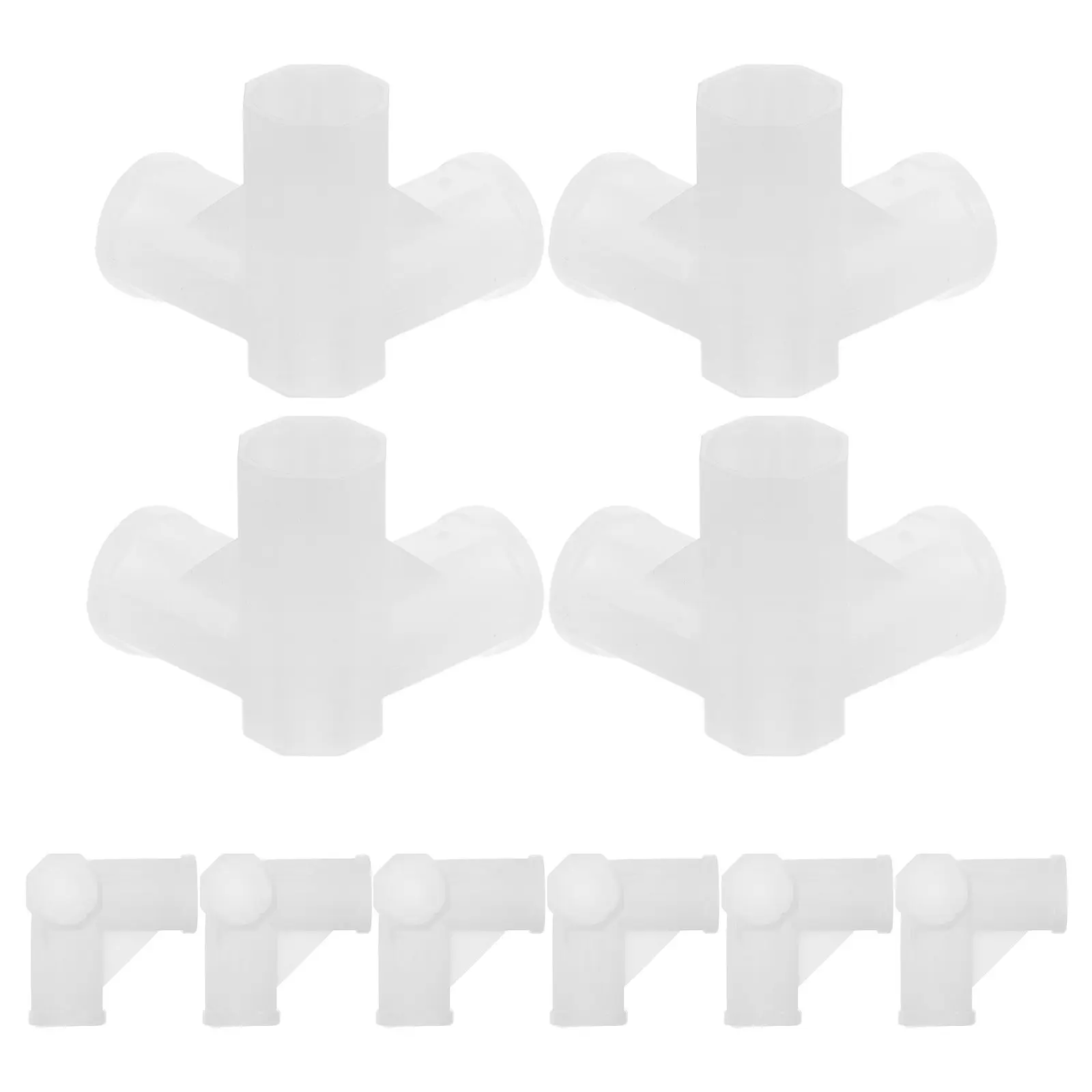 

10Pcs Adjustable Closet Rod Connector Tee Sturdy Plastic 3 Way Rod Coupling for Canvas Wardrobe Shoe Organizer Dryer Rack
