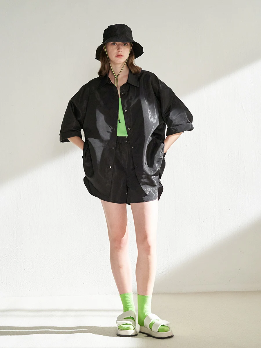 

Костюм CUISUYUN Independent Outdoor Series, глянцевый, свободного кроя, из полиэфирного волокна (100%), комплект из двух предметов