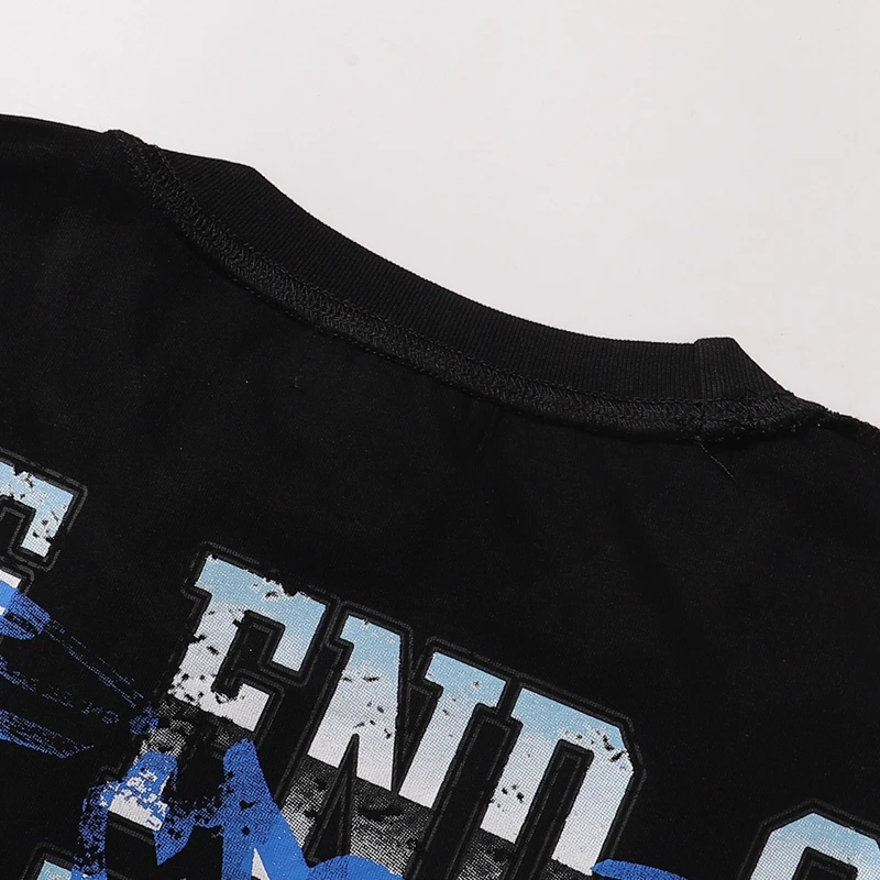 Herren Oversize T-Shirt Lustige Kleidung Strass Jesus-Weinen Grafik-Tee Streetwear Hip Hop Y2K Lässiges Kurzarm-Oberteil aus Baumwolle – Detail 13