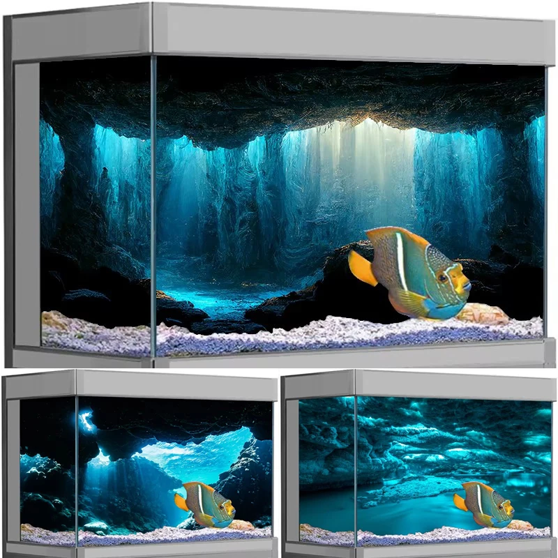 

Fish Tank Decor Aquarium Background Sticker,Cloud HD Printing Wallpaper Fish Tank Backdrop Decorations PVC aquarium accesories