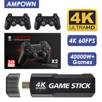 Ampown GD10 Retro Game Console 4K 60fps HDMI Output Low Latency TV Game Stick Dual Handle Portable Home Game Console For PS1 PSP