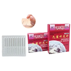 HuanQiu 100PCS Acupuncture Needle Dry Needling Sharp Disposable Sterile Massage Needle 10pcs/bag Individual Packaging with CE