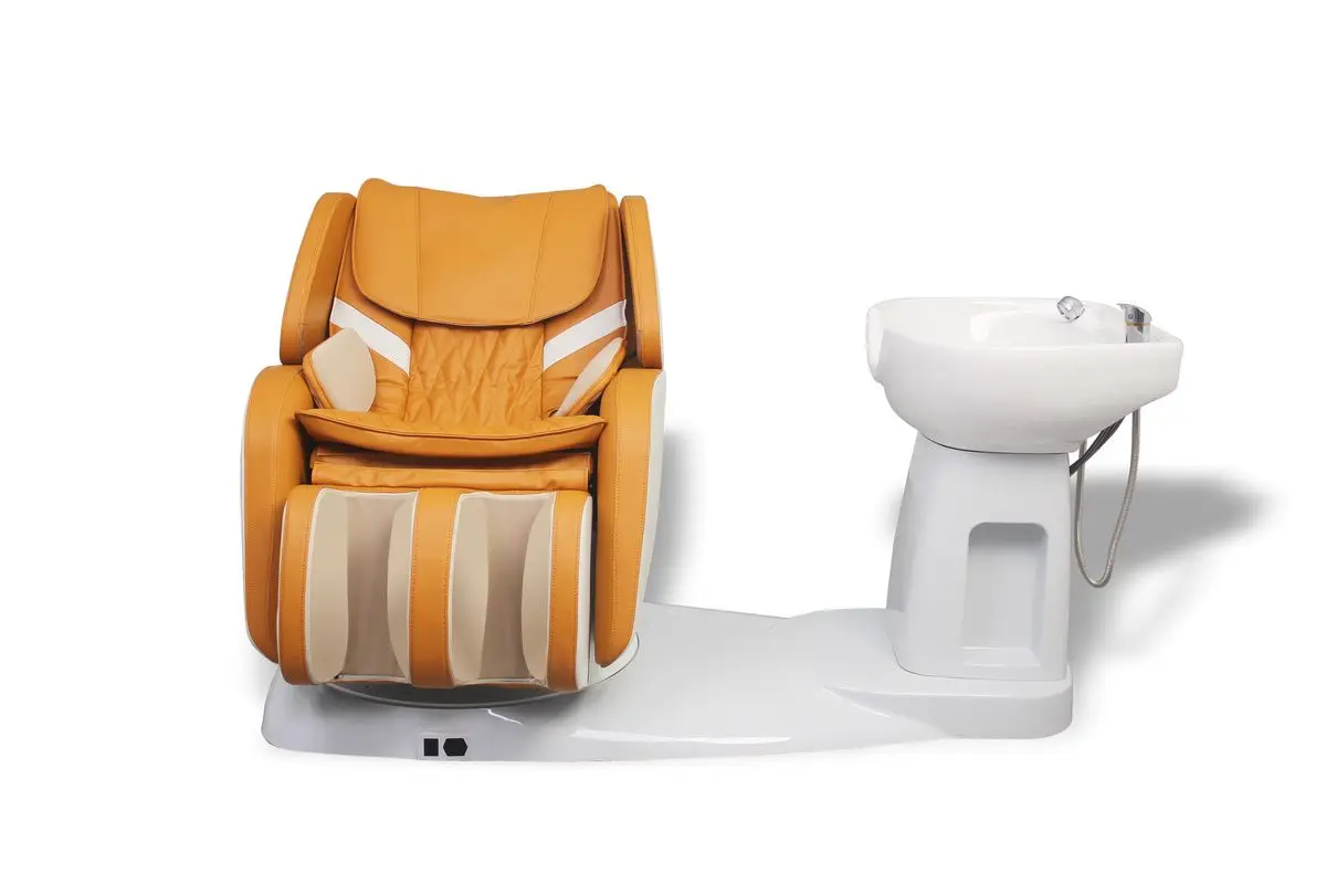 #High-grade Modern Luxury PU Leather Swivel Automatic Single Head Treatment Flush Bed Multi-functional Hair Care Massage Chair 3