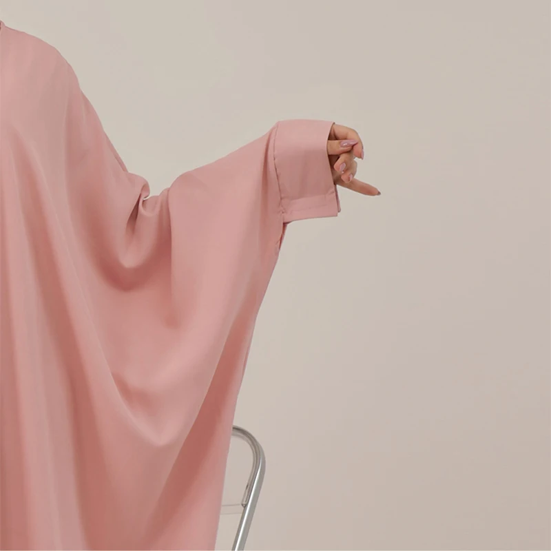 Imagem -05 - Conjunto Abaya Muçulmano para Mulheres Roupas de Oração Khimar Oração do Islã Camadas para trás Hijab Extra Longo Cachecol Prendedor de Gancho Vestido de Punho Jilbab