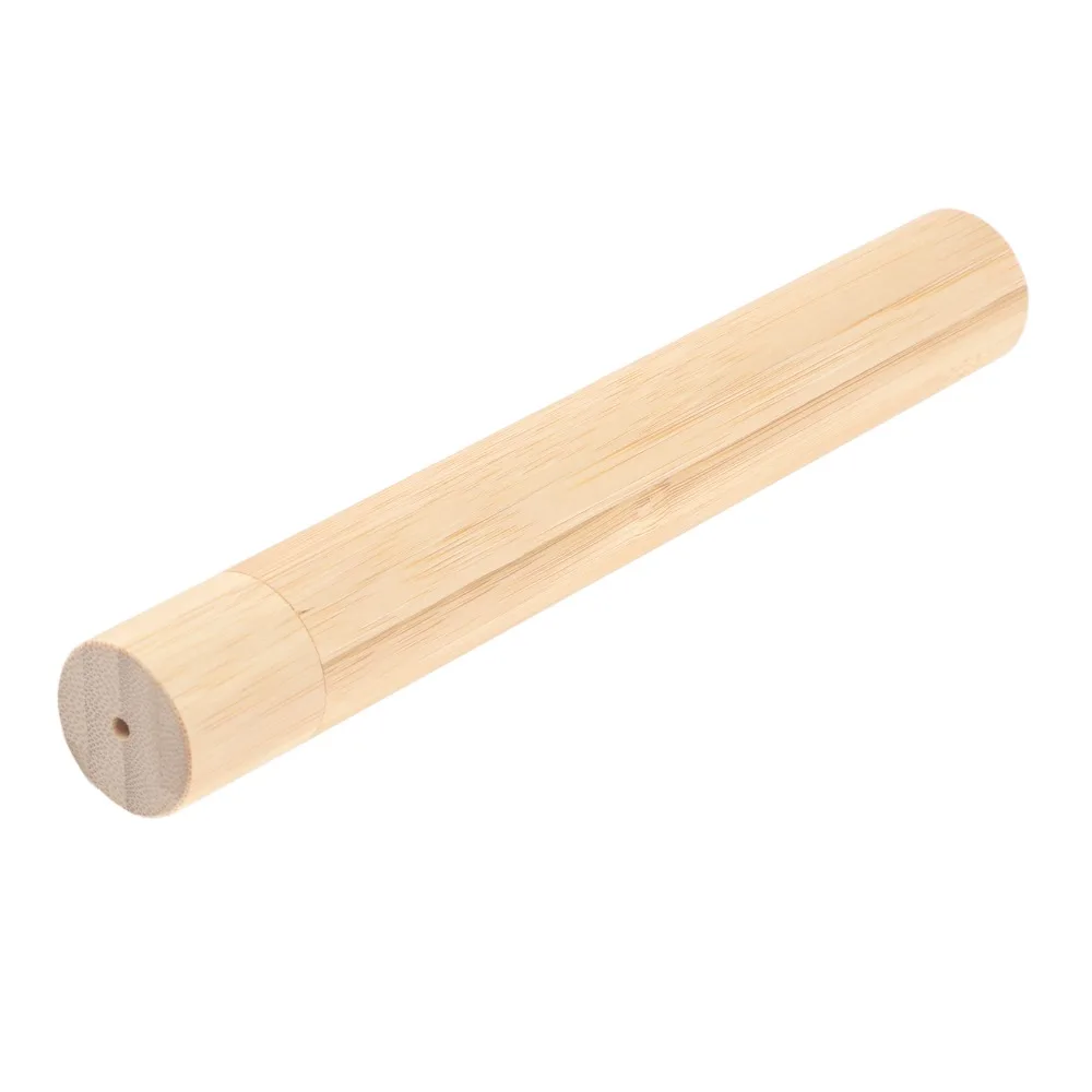 Hygienic Bamboo Toothbrush Holder Natural Portable Toothbrush Protect Box Tubular Eco Friendly Toothbrush Storage Case Adult