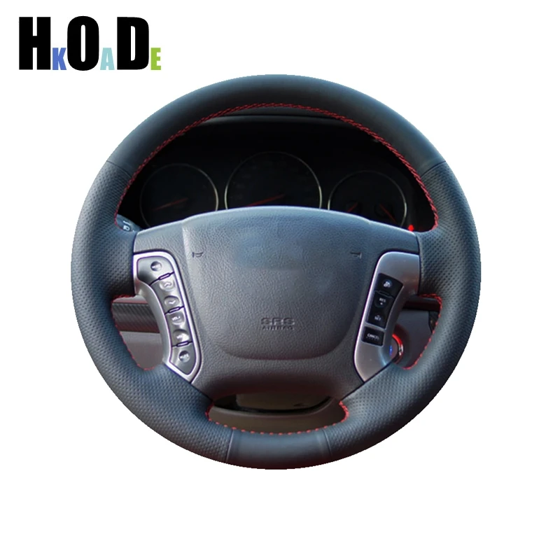 Car Steering Wheel Cover For Hyundai Santa Fe 2006 2007 2008 2009 2010 2011 2012 Hand-Stitched