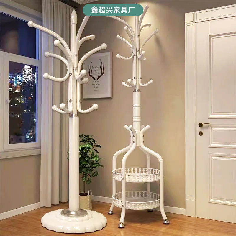 AOLIVIYA Bedroom Standing Coat Rack Floor Hat Hanger Clothing Storage Rack Marble Iron Hall Tree Bag Organizer