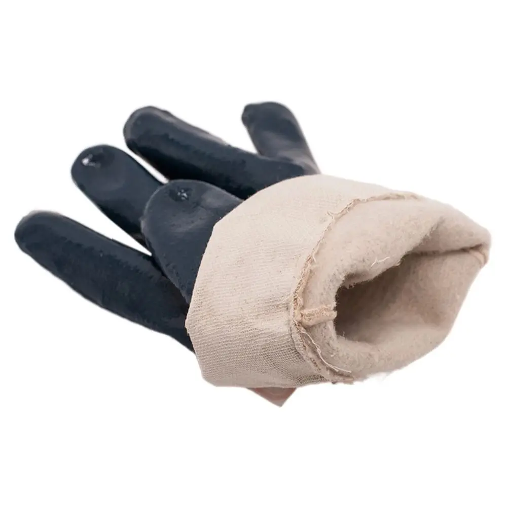 Blue Dipped Rubber Gloves Waterproof Oil Resistant Thicken Working Glove 26cm Anti-Heat Welding Supplies Auto Repair Gauntlets