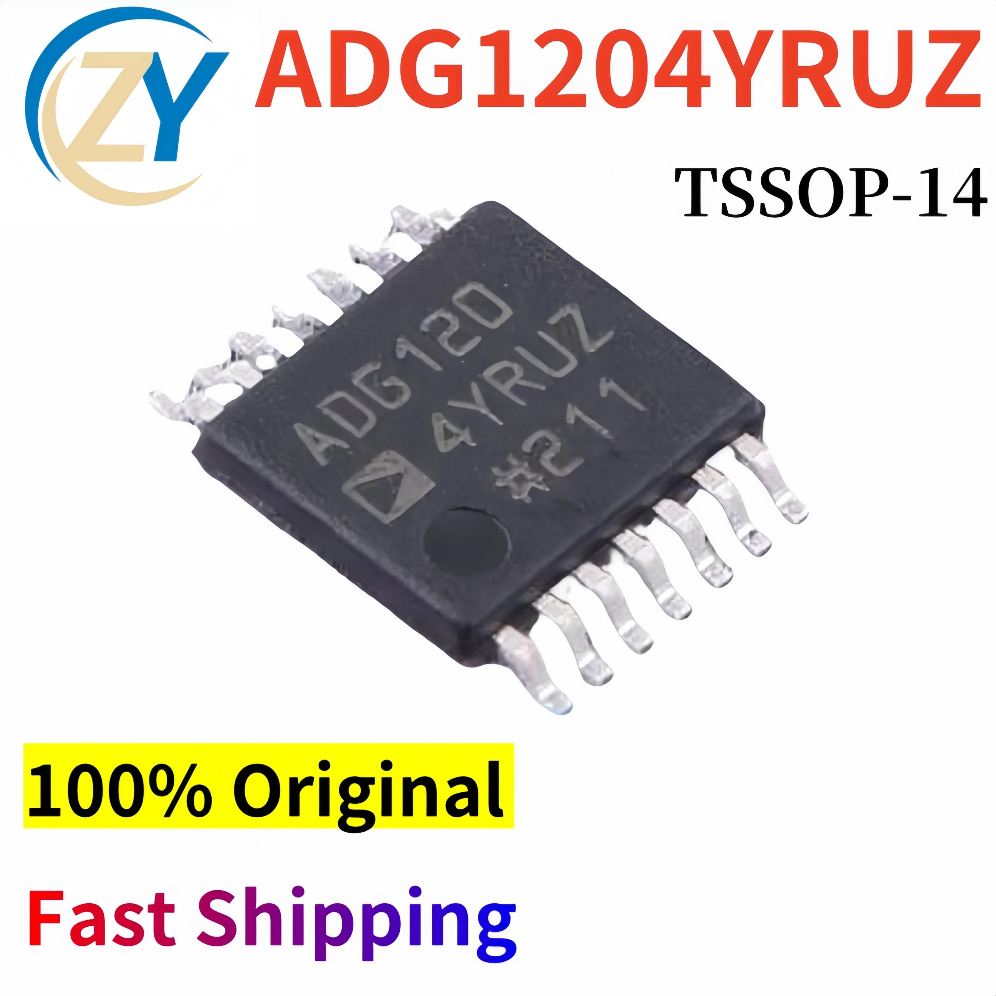 (2pcs) ADG1204YRUZ Switch ICs ADG1204 TSSOP14 85dB 100% Original & Guaranteed Quality