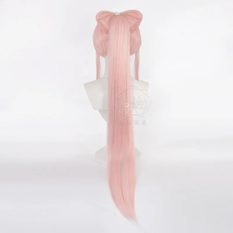 Sangonomiya Kokomi Cosplay Pruik Genshin Impact Vrouw Roze Blauwe Pruik Afneembare Paardenstaart Haarbundels Halloween Kostuum Accessoires