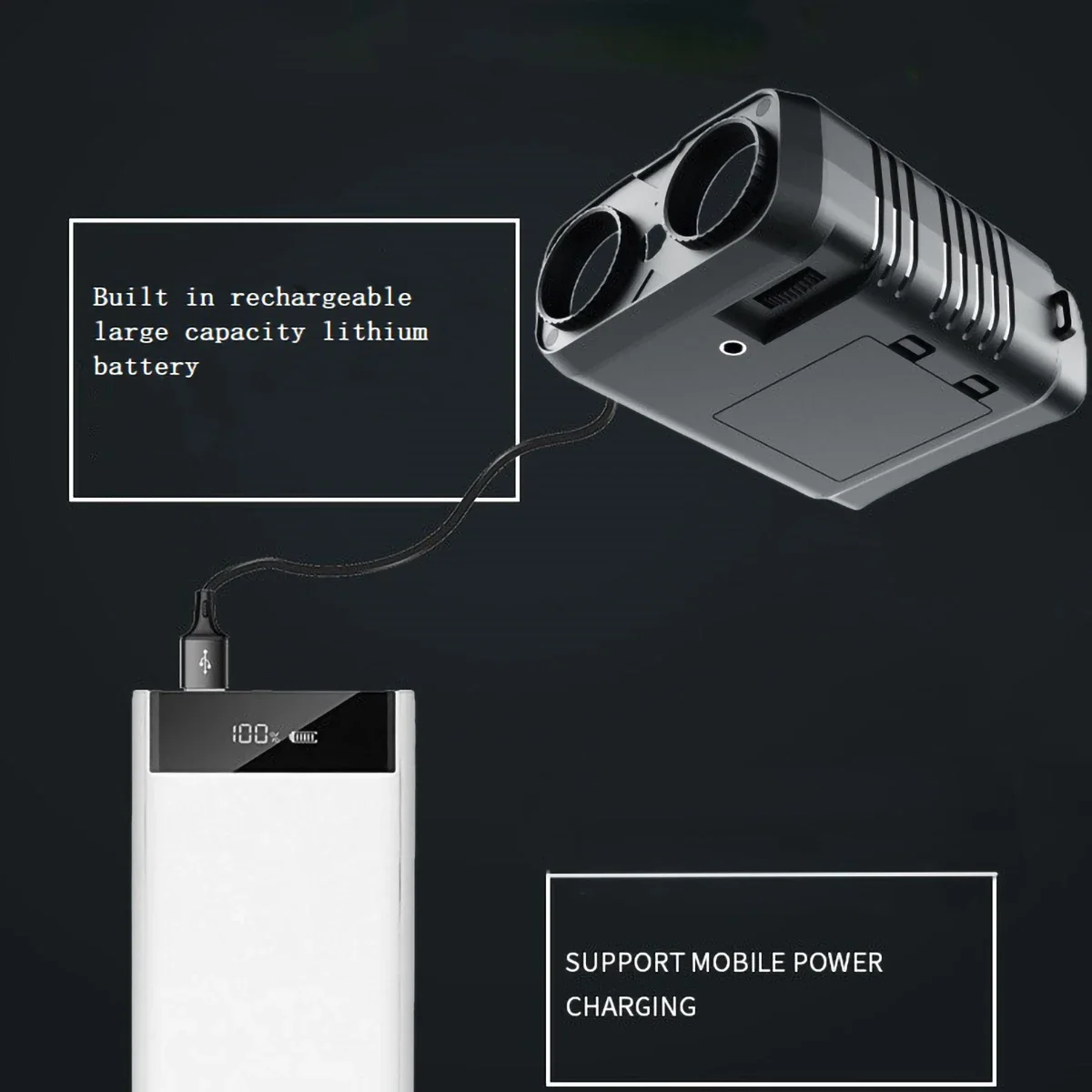 2.5K Night Vision Binoculars Infrared Night Vision Goggles 3” Large Screen 5X Digital Zoom Tactical Light for Camping Hunting