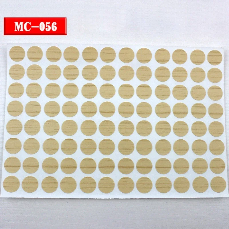 96 Stück 15 mm Holzmöbel, selbstklebende Schraubverschluss-Abdeckung, Lochaufkleber, Holzhandwerk, Schreibtisch, Schrank, Schublade, Kunstaufkleber, Ornament