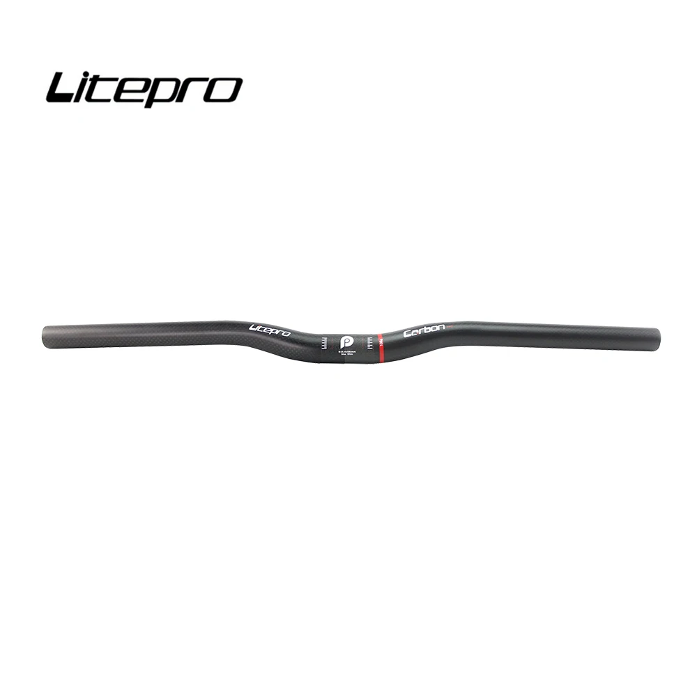 Litepro Folding/BMX 25.4mm 580mm Carbon Handlebar MTB Handlebar Flat Or Rise Carbon Fiber Ultralight Bicycle Handlebar Foldable