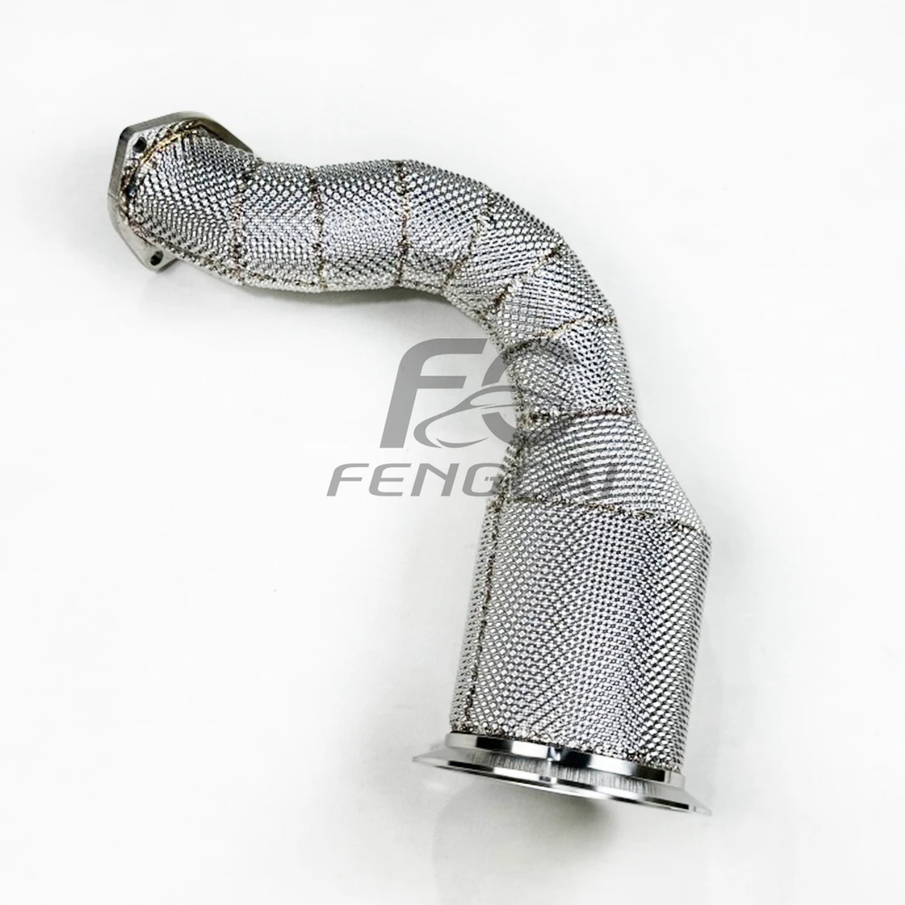 Auspuff-Fallrohr für Porsche Panamera 971 3.0T 2017–2018 mit Hitzeschild-Kopfteil, hochwertiger Auspuffrohr-Auspuff