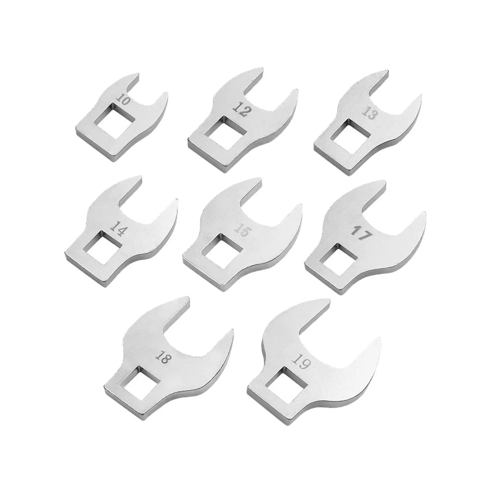 8Pcs 3/8" Drive Crowfoot Wrench Set Hand Tool Easy to Use Versatile 10-19mm