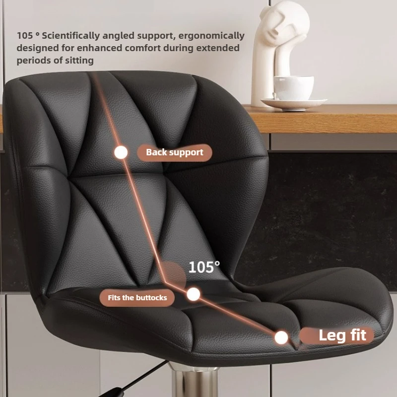 كرسي بار قابل للتعديل، مقعد مرتفع مريح للمنزل، بار كاريوكي بار، كرسي بار الاستقبال، مكتب الاستقبال في الفندق، كرسي مرتفع لأمين الصندوق #5