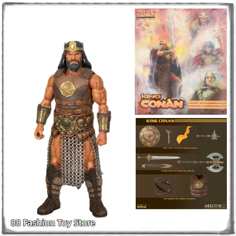 In Stock Original Mezco Toyz Figure King Conan 1/12 Anime Action Figures Toy Collection Gift Model