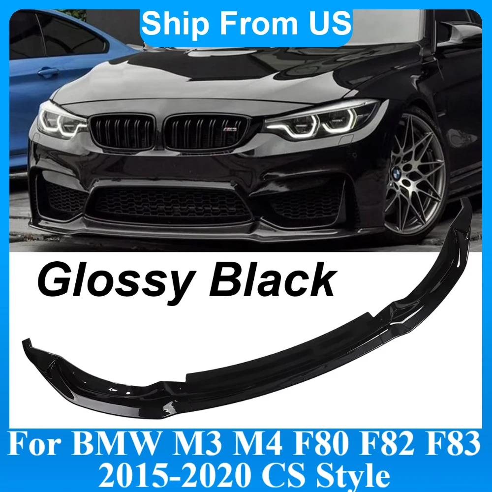 

CS Style Bumper Lip For BMW M3 M4 F80 F82 F83 2015-2020 Car Front Bumper Spoiler Diffuser Splitter Lips Body Kit Tuning