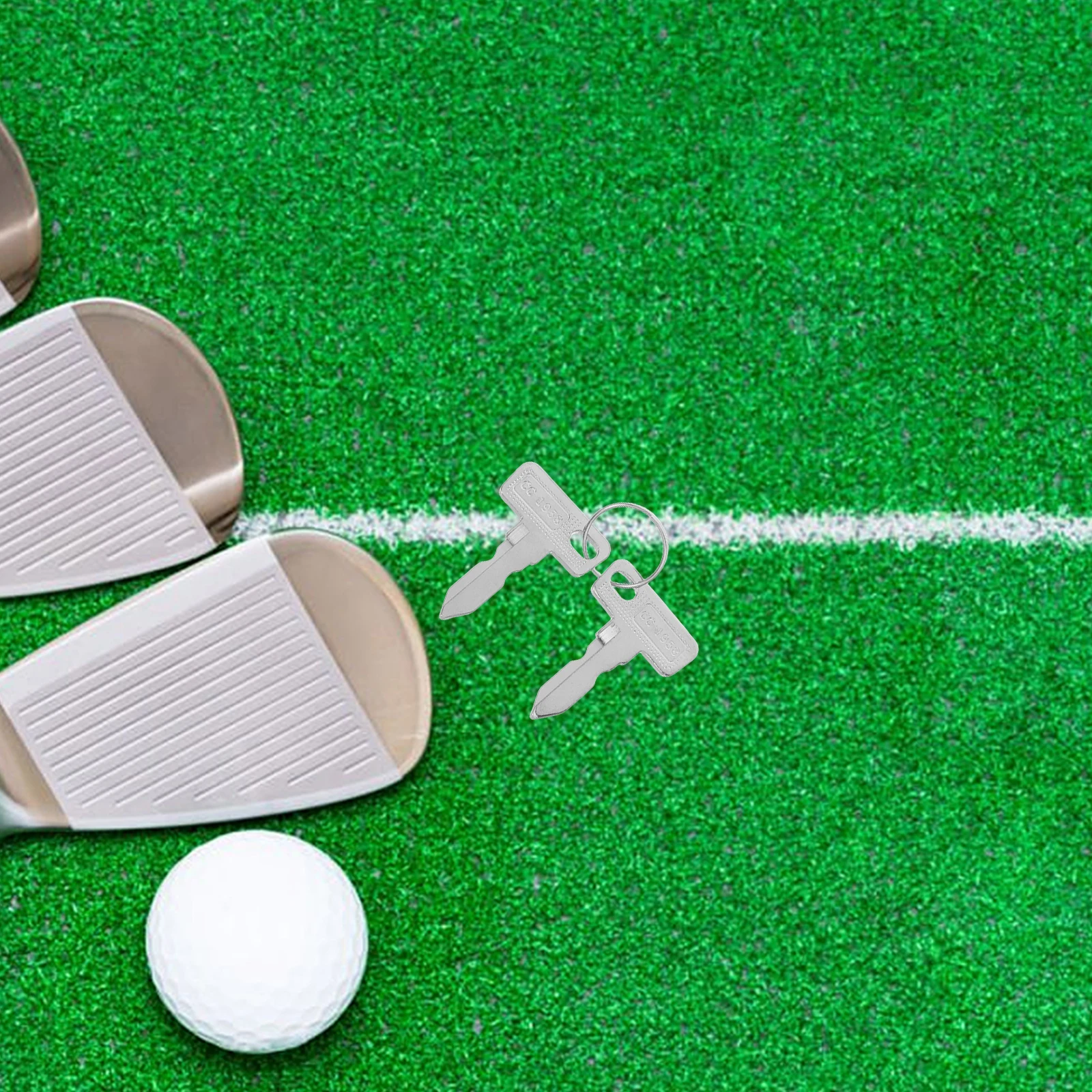 

4Pcs Golf Cart Keychain Pendant Ergonomic Design Wearresistant Material Club Car Replacement Cart Key Chain Golf Key Chain