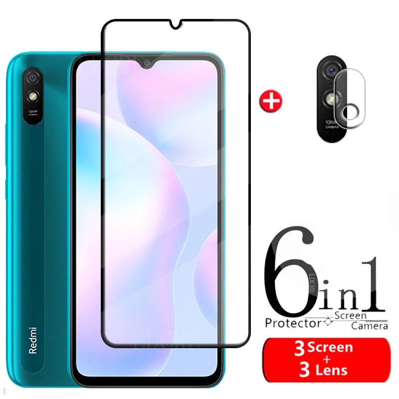 

6-in-1 For Xiaomi Redmi 9A Glass For Redmi 9A Tempered Glass Screen Protector For Redmi Note 9 S 8 Pro Redmi 8 9 A C Lens Glass