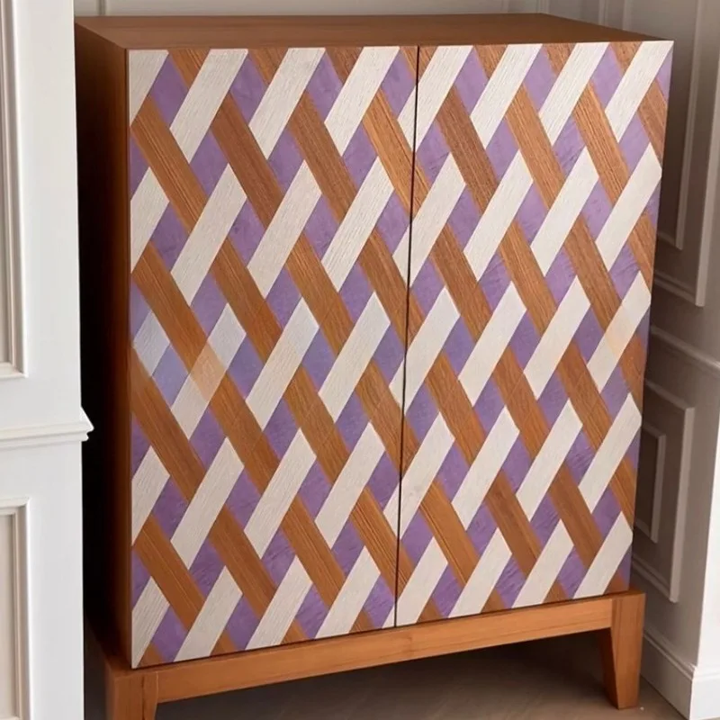 خزانة طلاء نموذجية للغرفة، خزانة ديكور بسيطة من الخشب الصلب، خزانة جانبية لتناول الطعام، خزانة غرفة المعيشة #1