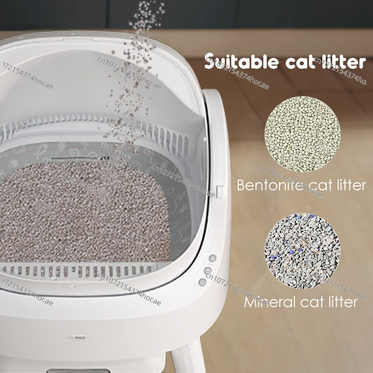 Large Capacity Self Cleaning Cat Toilet Dual Mode Deodorizing Plastic Cat Litter Box Easy Use view 2