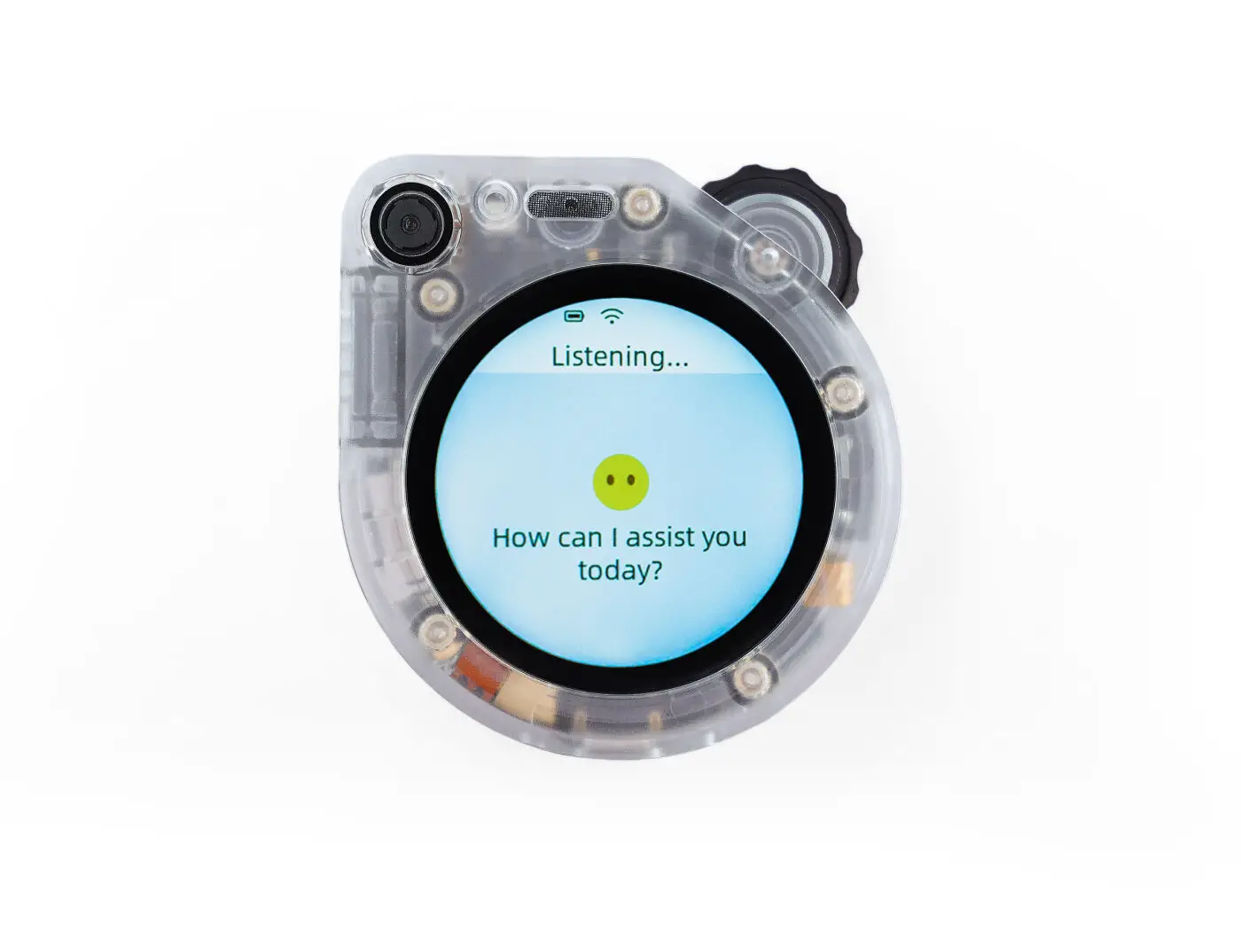 Picture 4: SeeedStudio SenseCAP Watcher Clear Enclosure ESP32-S3 Camera AI Himax WiseEye2 HX6538 AI Agent Agent for Smarter Spaces