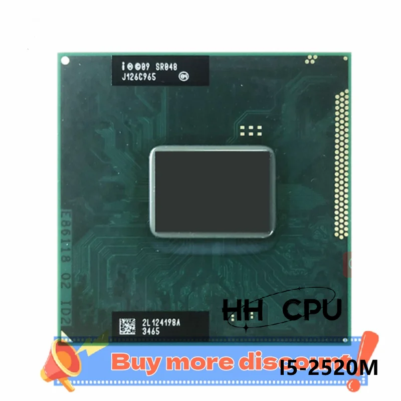 Core i5-2520M i5 2520M SR048 2.5 GHz Used Dual-Core Quad-Thread CPU 3M 35W Socket G2 / rPGA988B