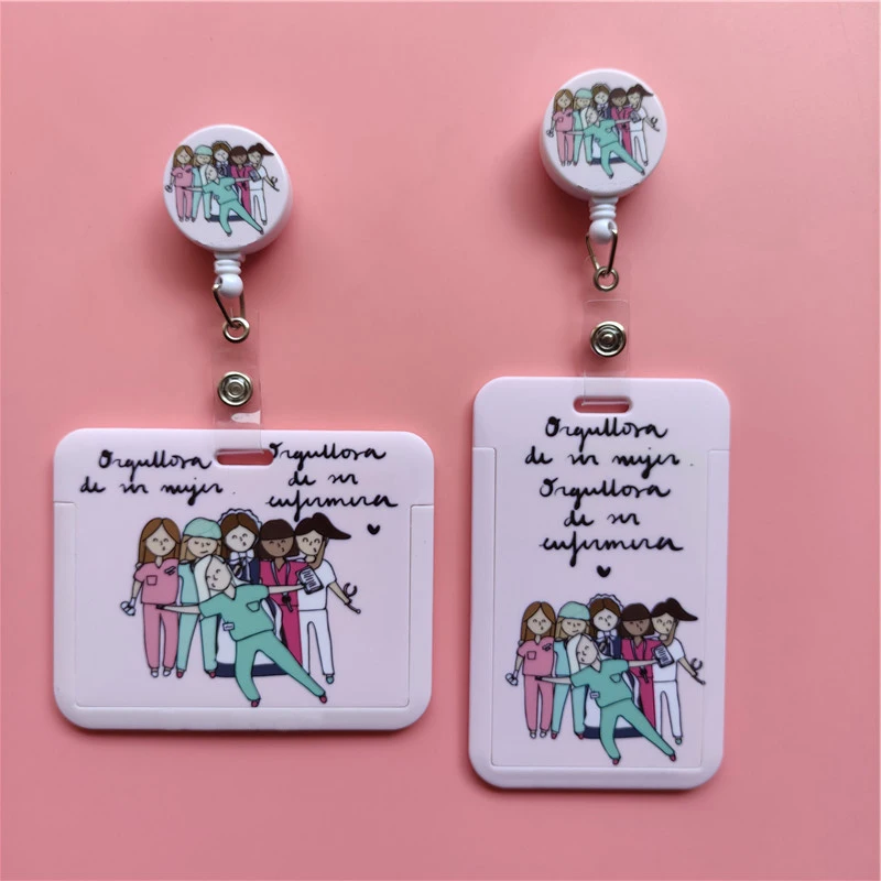 Arzt, Krankenschwester, einziehbarer Schnallen-Clip, Kartenhalter, horizontal, Business-Abzeichen, Rolle, Clip, Karteninhaber, Krankenhausarbeiter, zum Aufhängen, Ausweishalten – Detail 15