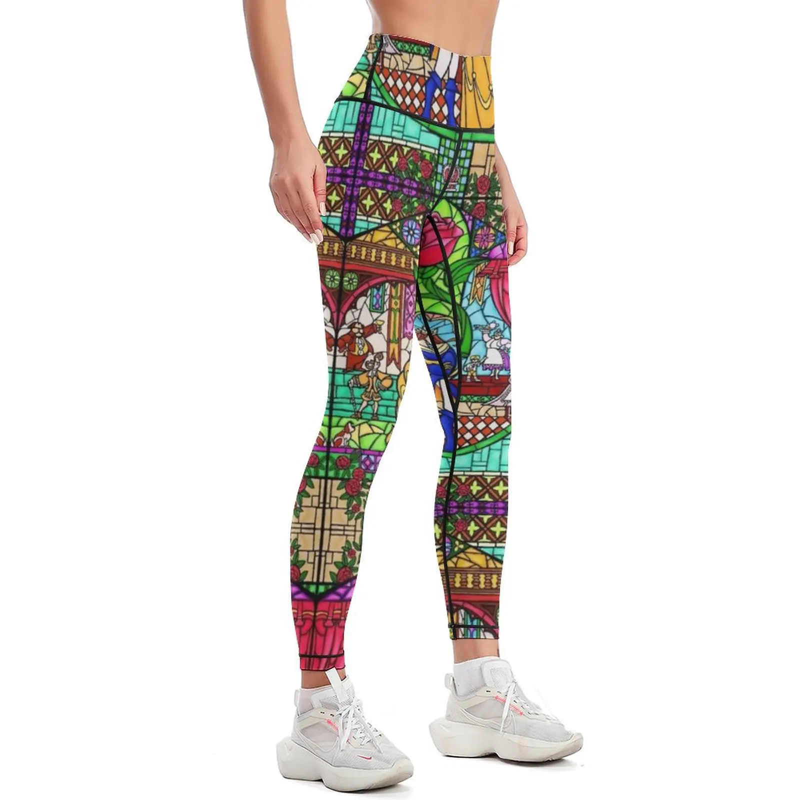 Patterns of the Stained Glass Window Leggings legging push up Women's sportswear for physical Womens Leggings