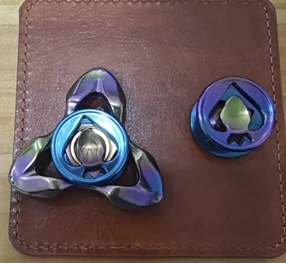 Used EDC Heavenly Creation Apophis Wu Rainbow EDC Spinning Fingertip Gyroscope fidget spinner metal decompression toy