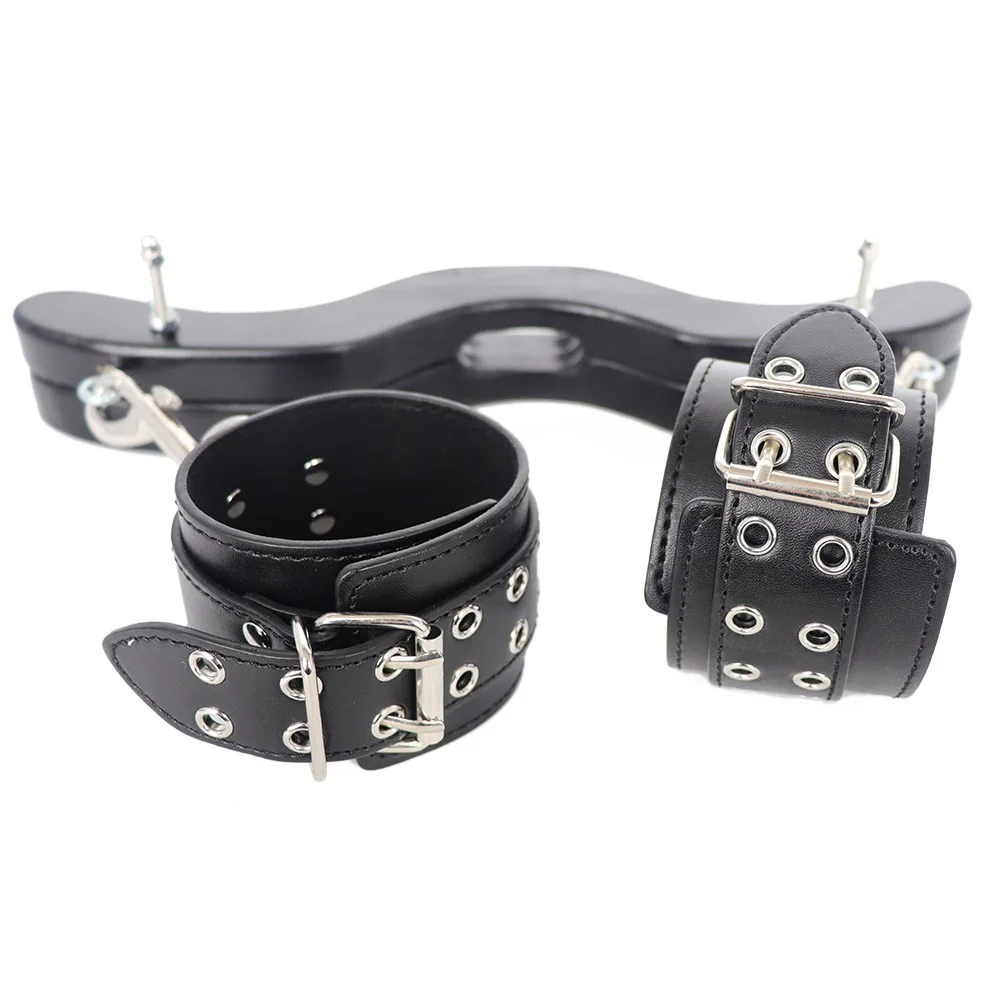 Male Penis Ring BDSM Bondage Gear Ball Scrotum Stretcher Ankle Cuffs Lock Slave Training Sex Toys for Men Humbler CBT Cockring