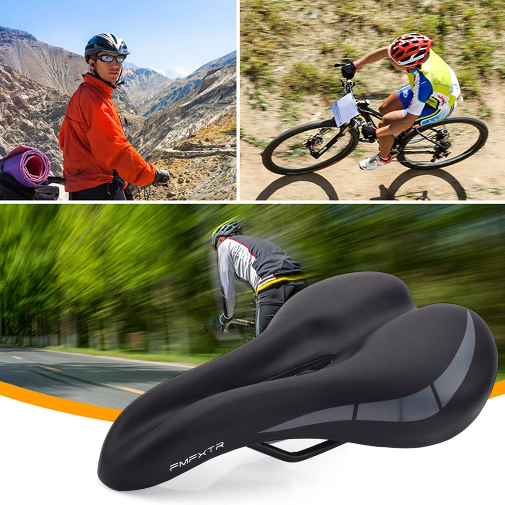 Comfortable Bike Seat with Shock Absorbing Bicycle Seat Cushion Bicycle Saddle Replacement for MTB Road Folding Bikes