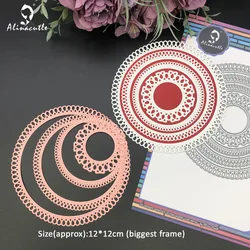 Alinacutle Metal Cutting Die Cut Tear Drop Border Nesting Circle Scrapbook Paper Craft Album Handmade Card Etched Die Cutting