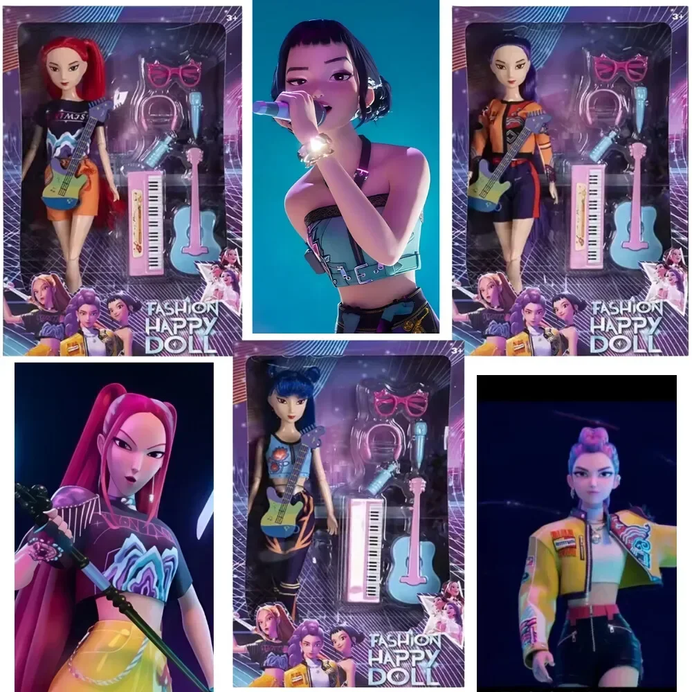 جودة عالية 2026 لطيف أنيمي KPopDemon الصيادين دمية لعبة من الفينيل رومي ميرا زوي شخصية قناع الفينيل مروحة هدية عيد ميلاد #1