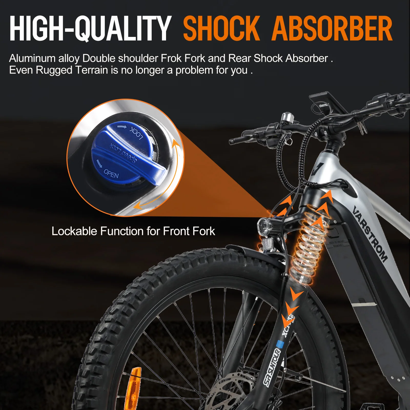 [3-Tage-Lieferung] Varstrom Cola Bear 2.0 Elektro-Mountainbike E-Bike Offroad 960Wh Akku 750W Mittelmotor Fahrrad Herren Trekking E-MTB – Detail 7